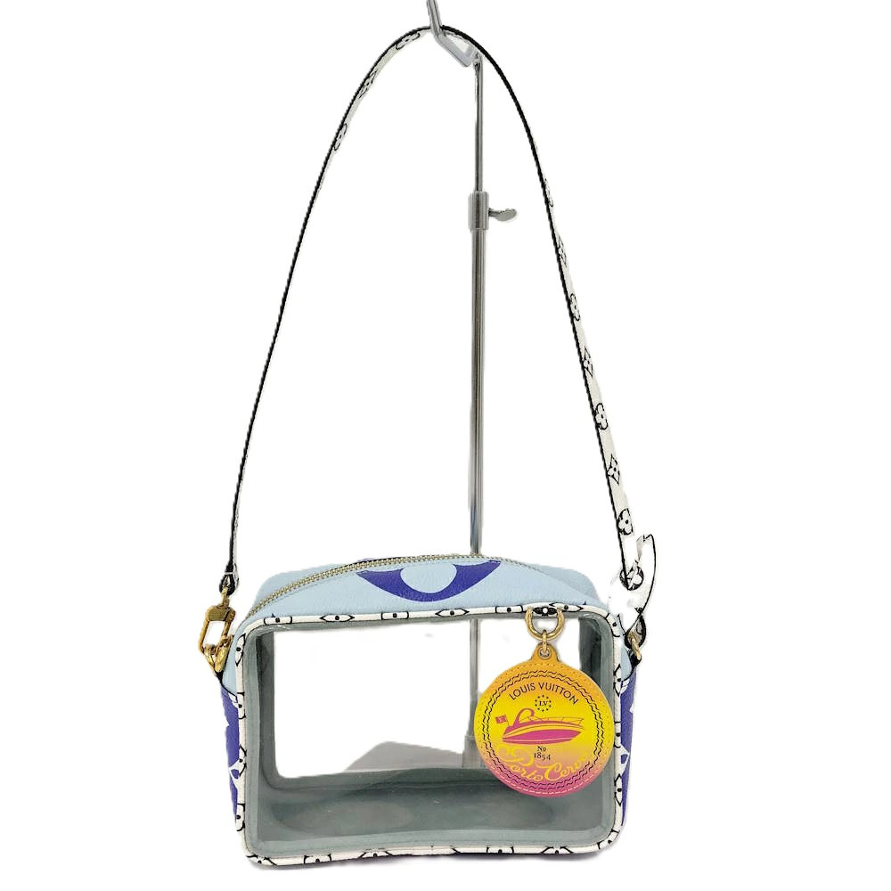 Louis Vuitton Shoulder Bag Beach Pouch Clutch Monogram Giant Clear Blue